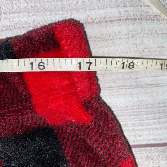 Secret treasures pull on checkered print plush jogger PJ’s red & black sz XL - Picture 4 of 7